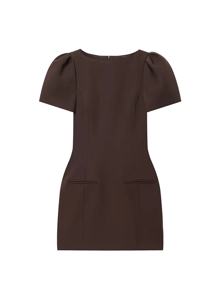 Puff Sleeve Mini Dress