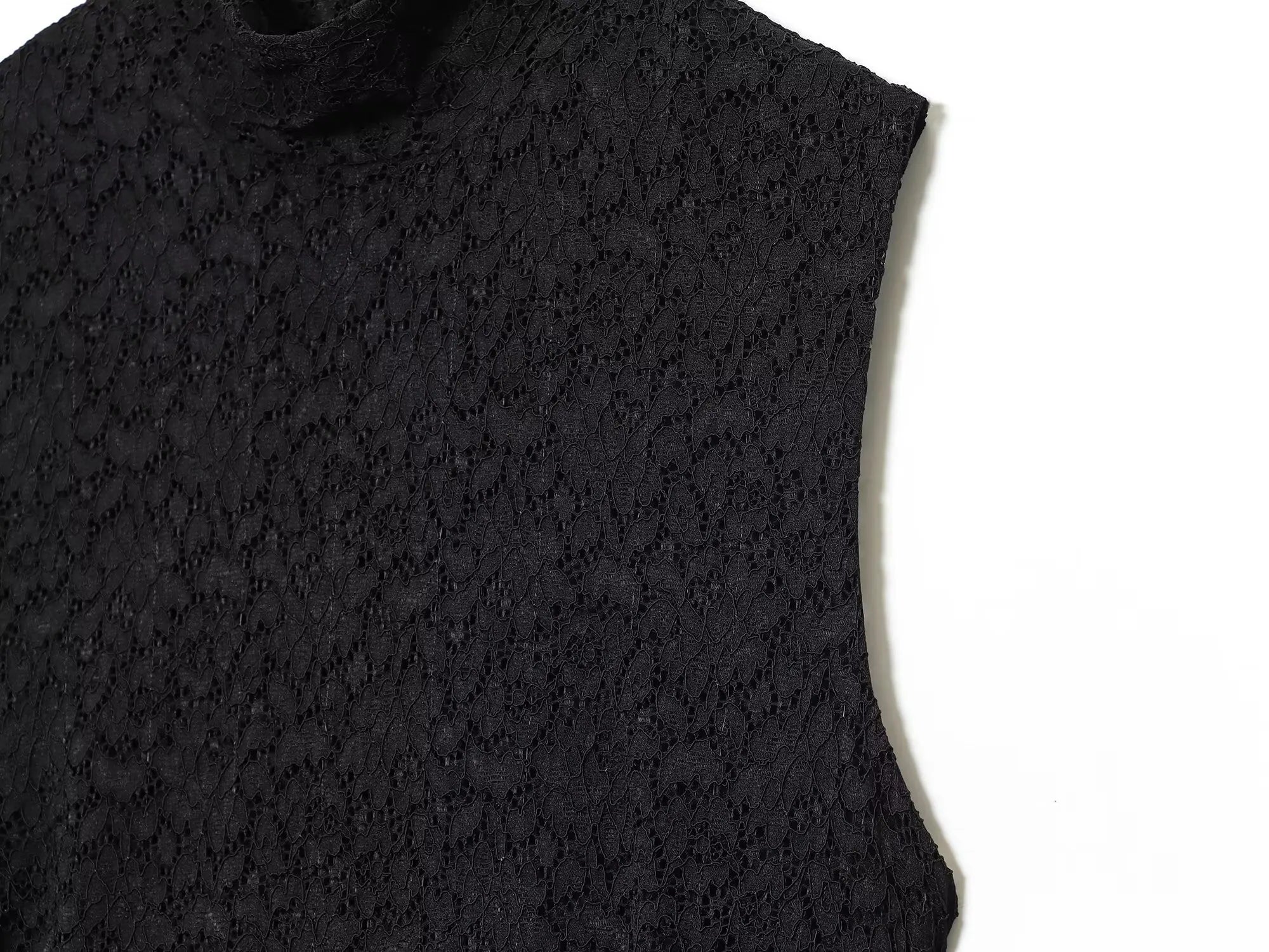 Lace & Satin Ruffle Mini Dress