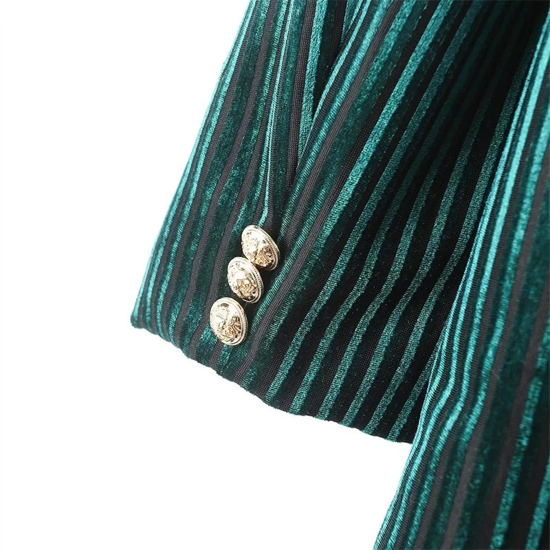 Emerald Velvet Blazer