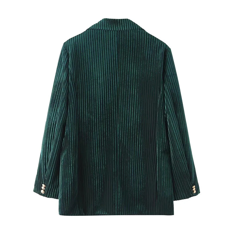 Emerald Velvet Blazer