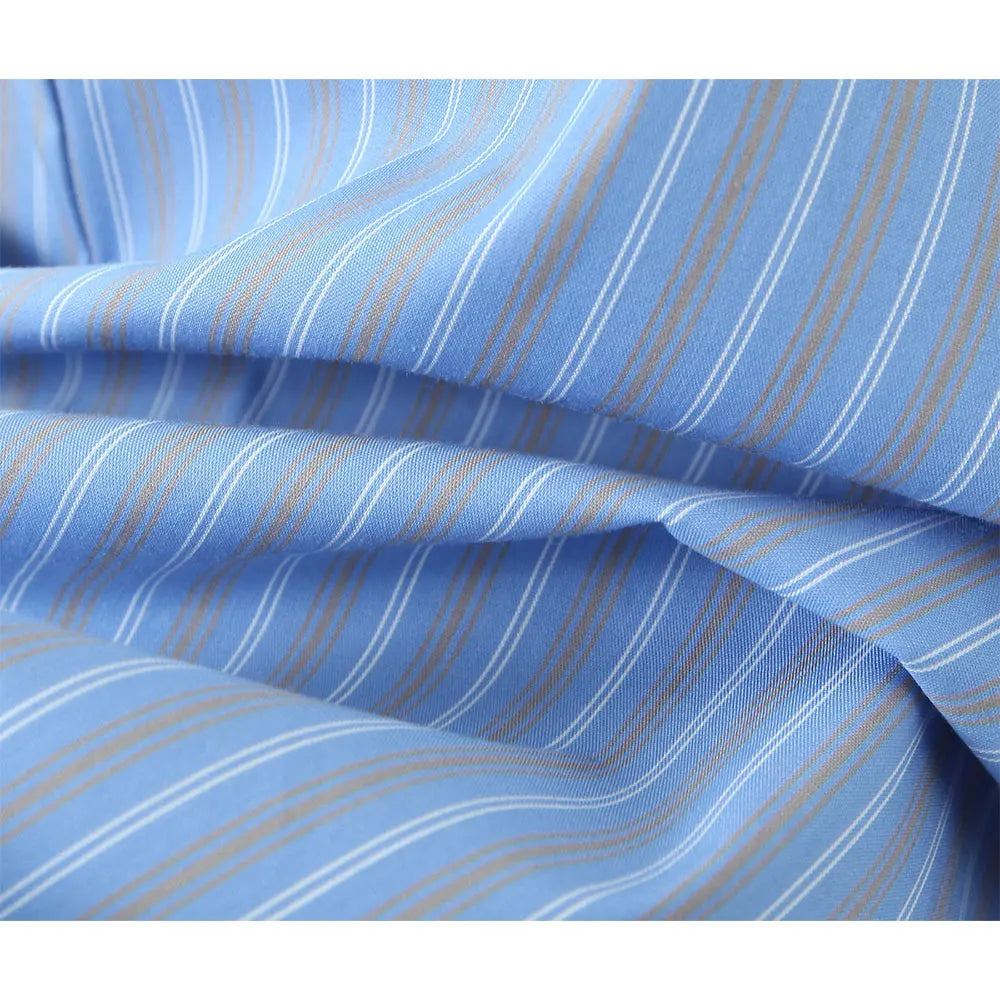 Azure Pinstripe Relaxed Pants