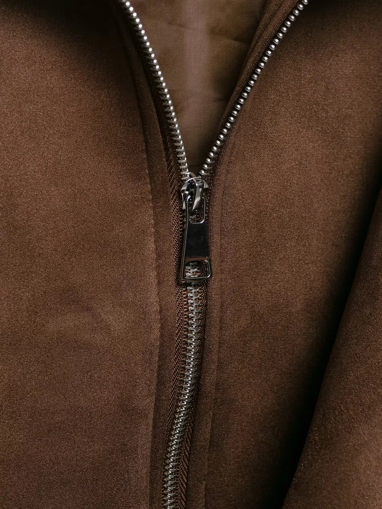 Chestnut Buckled High-Collar Jacket