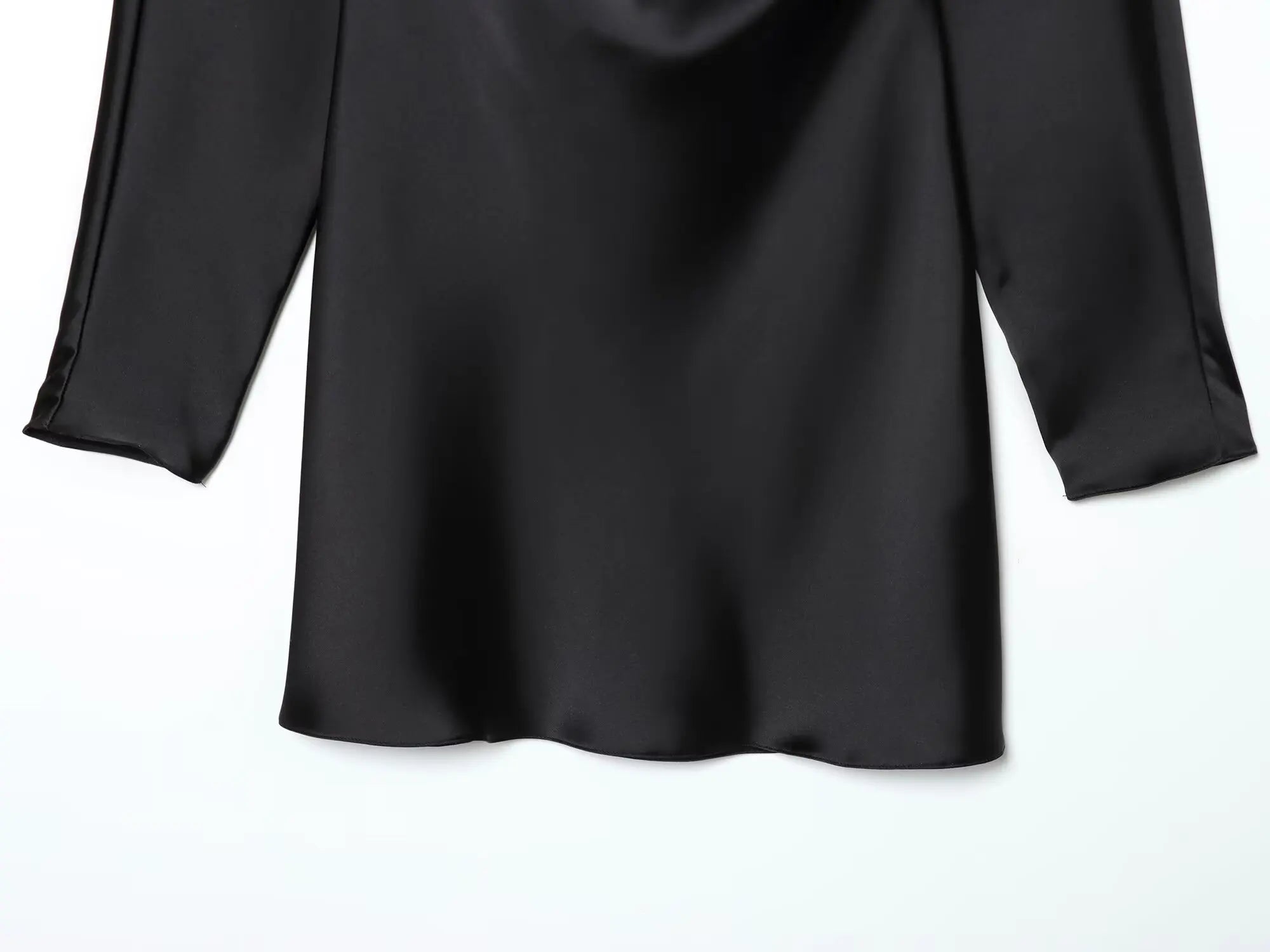 Satin Drape-Back Mini Dress