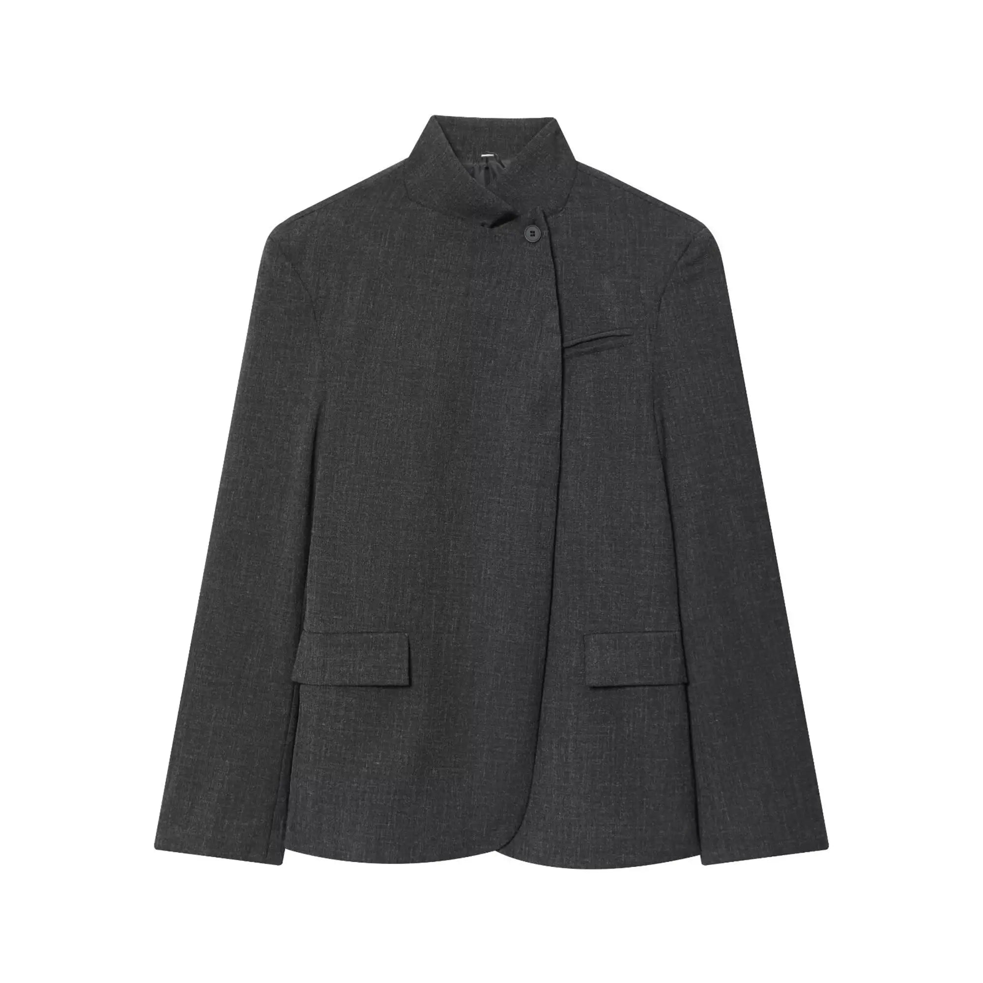 Minimalist Stand-Collar Jacket