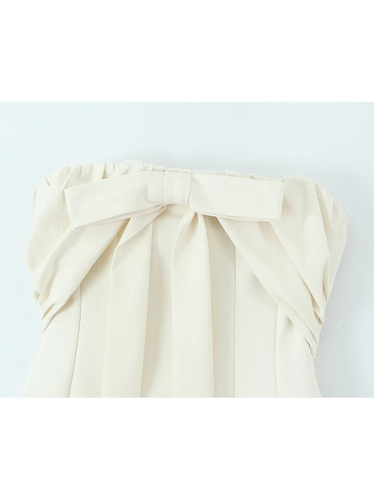 Strapless Bow Mini Dress