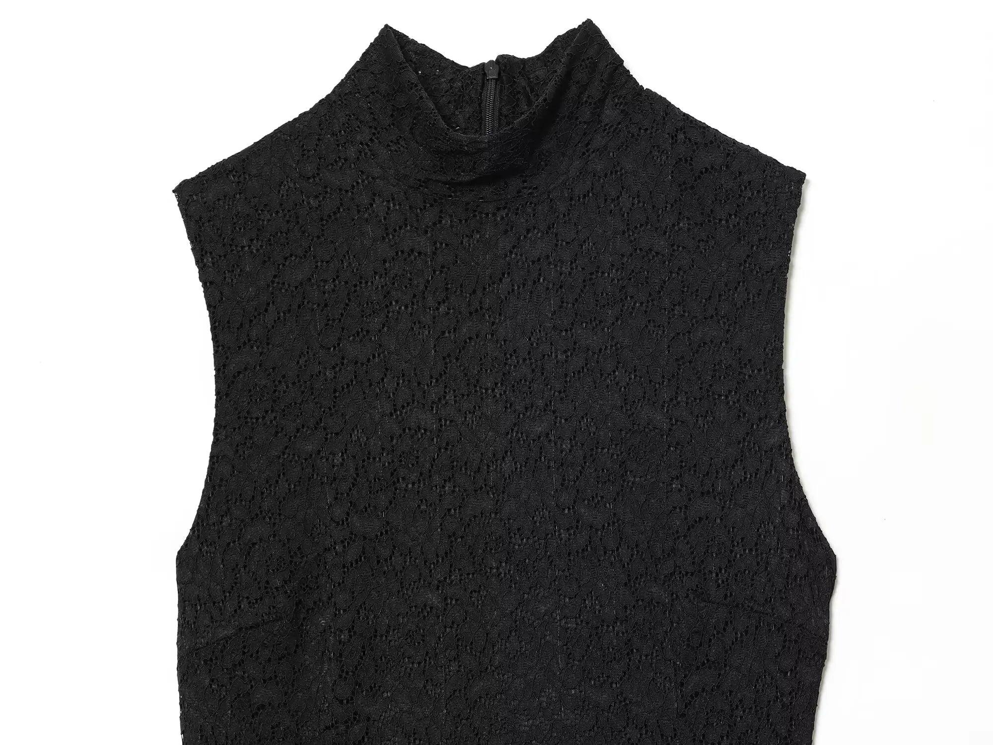 Lace & Satin Ruffle Mini Dress