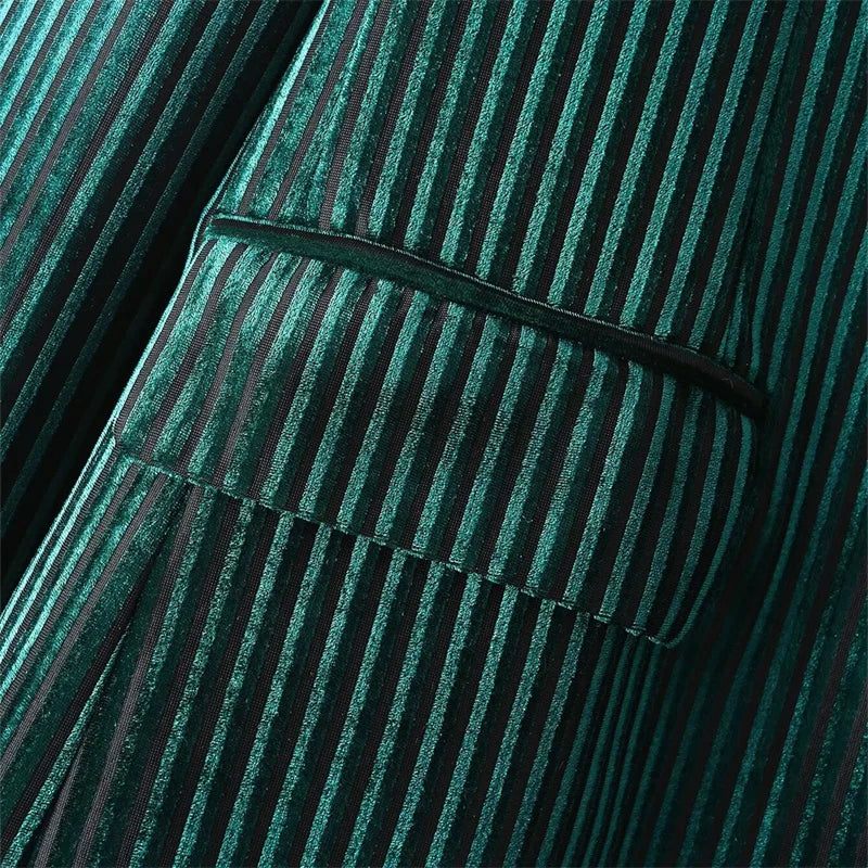 Emerald Velvet Blazer