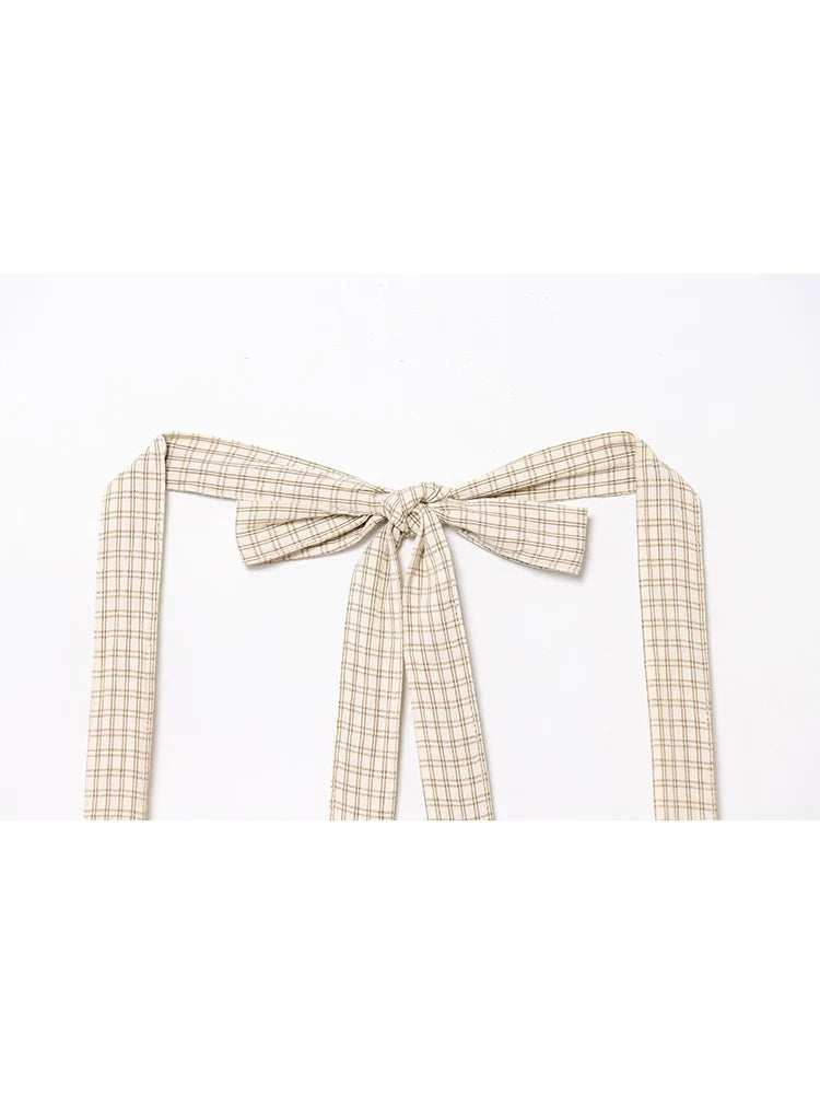 Gingham Halter Mini Dress