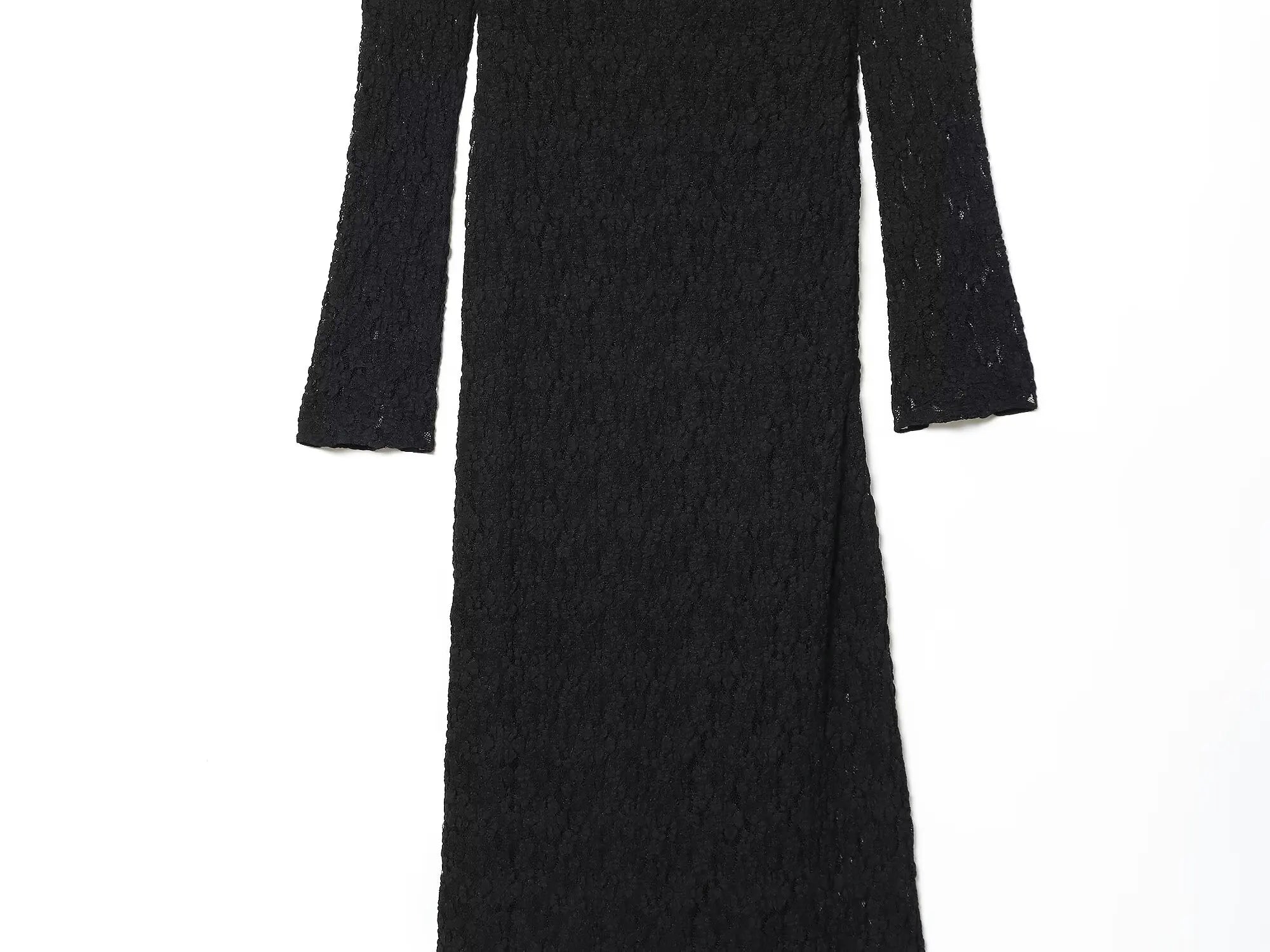 Off-Shoulder Lace Midi Dress