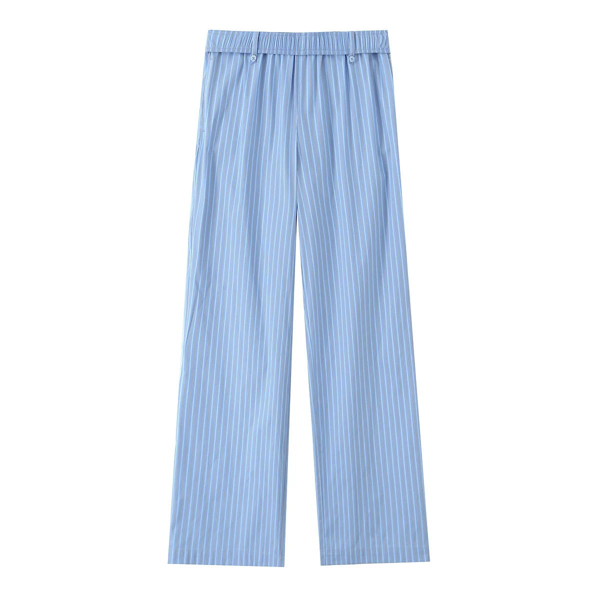 Azure Pinstripe Relaxed Pants