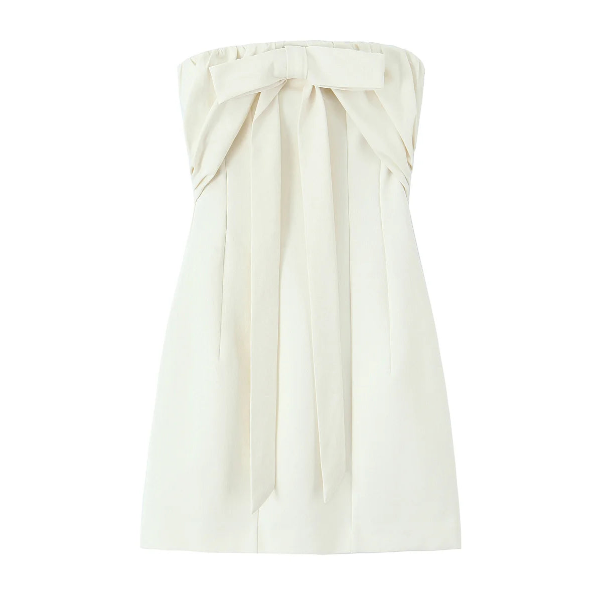 Strapless Bow Mini Dress