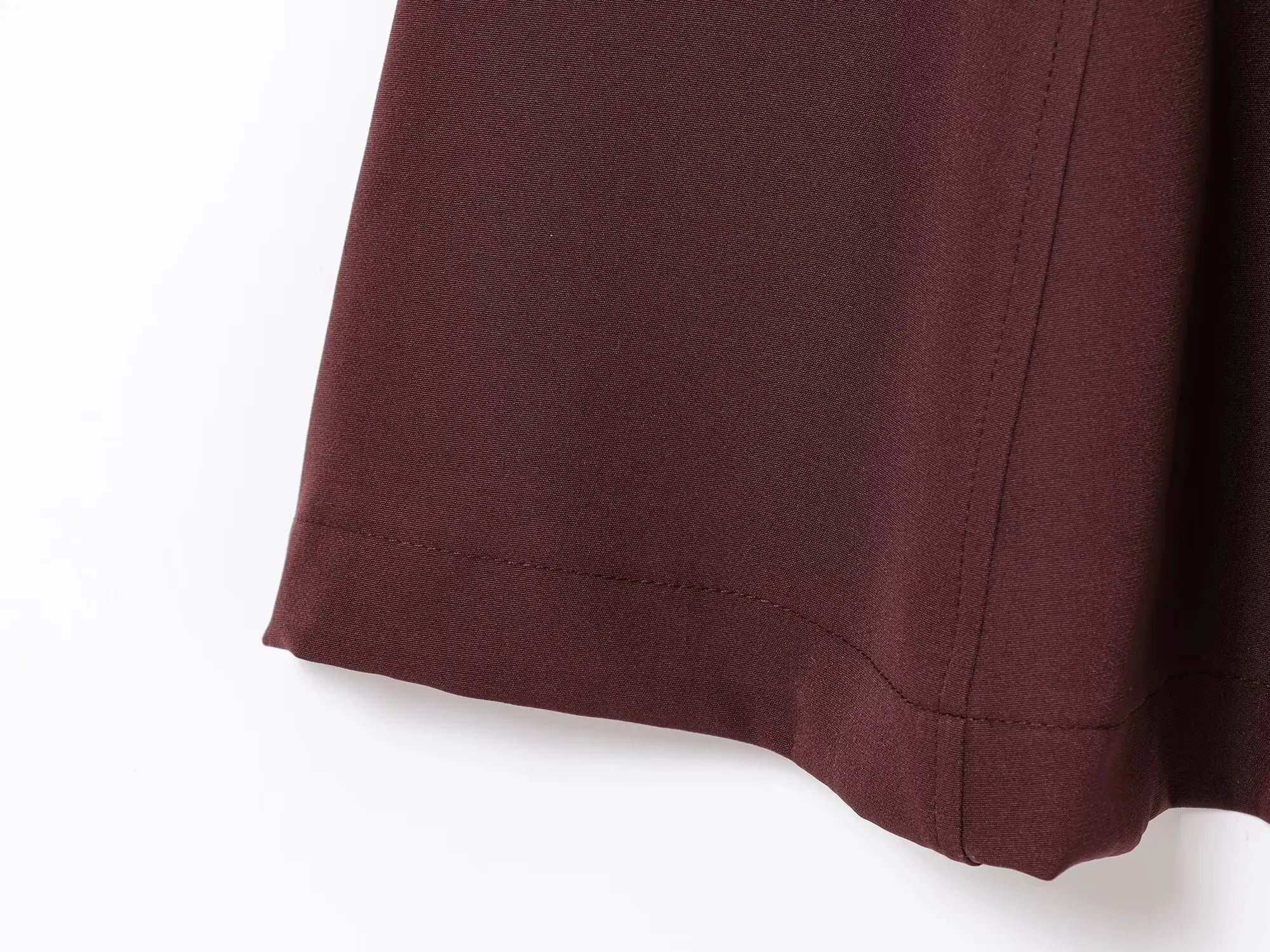 V-Neck Pleated Mini Dress