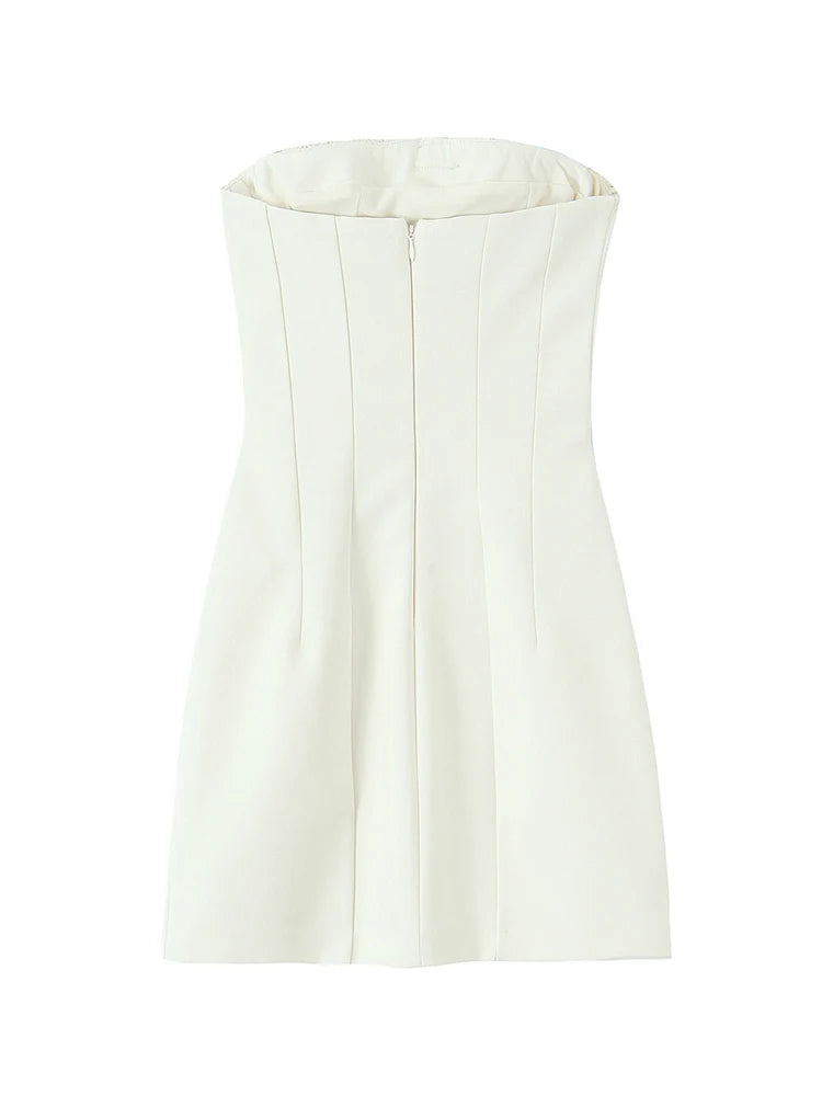 Strapless Bow Mini Dress