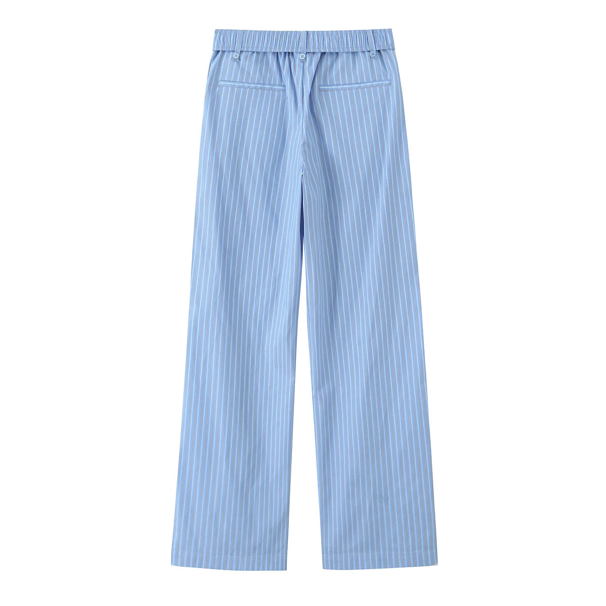 Azure Pinstripe Relaxed Pants