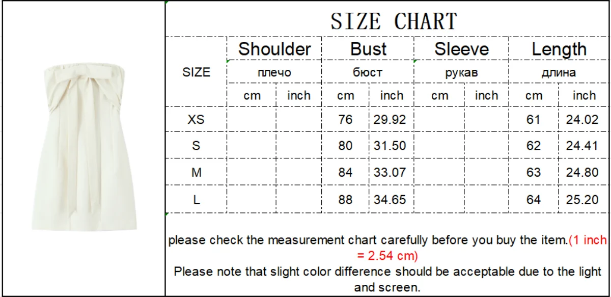 Strapless Bow Mini Dress